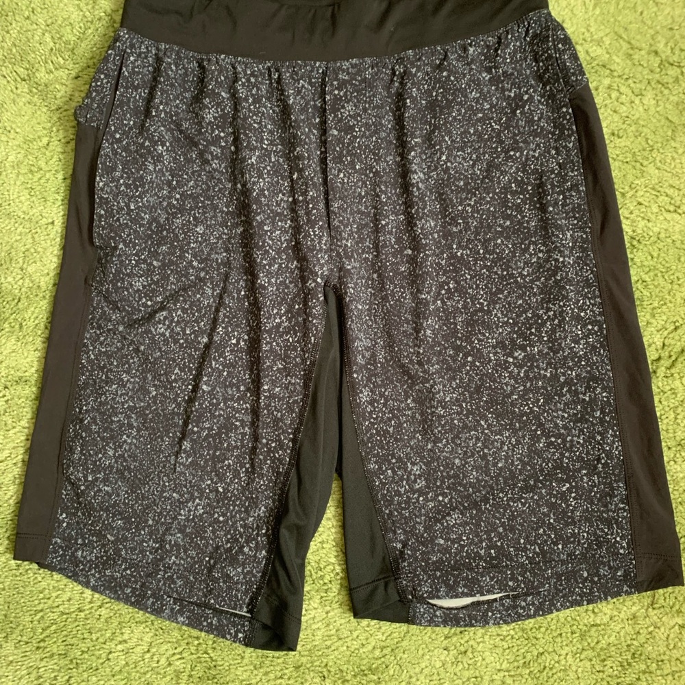 Men's Black and Gray Athletic Shorts
